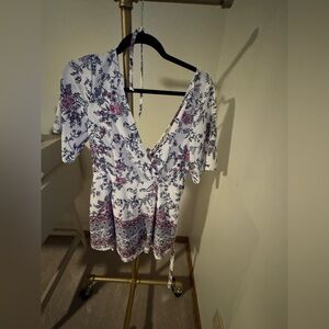 Miami Floral Romper From Francesca’s, Size Medium